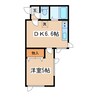 メゾンド千田Ｂ 1DKの間取り