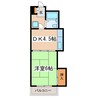ハイツシャロム 1DKの間取り