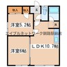 コーポ永住 2LDKの間取り