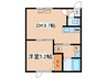 ハピネス富士見スカイハイツ 1DKの間取り