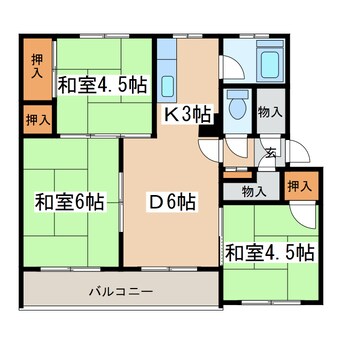 間取図 若草401マンション