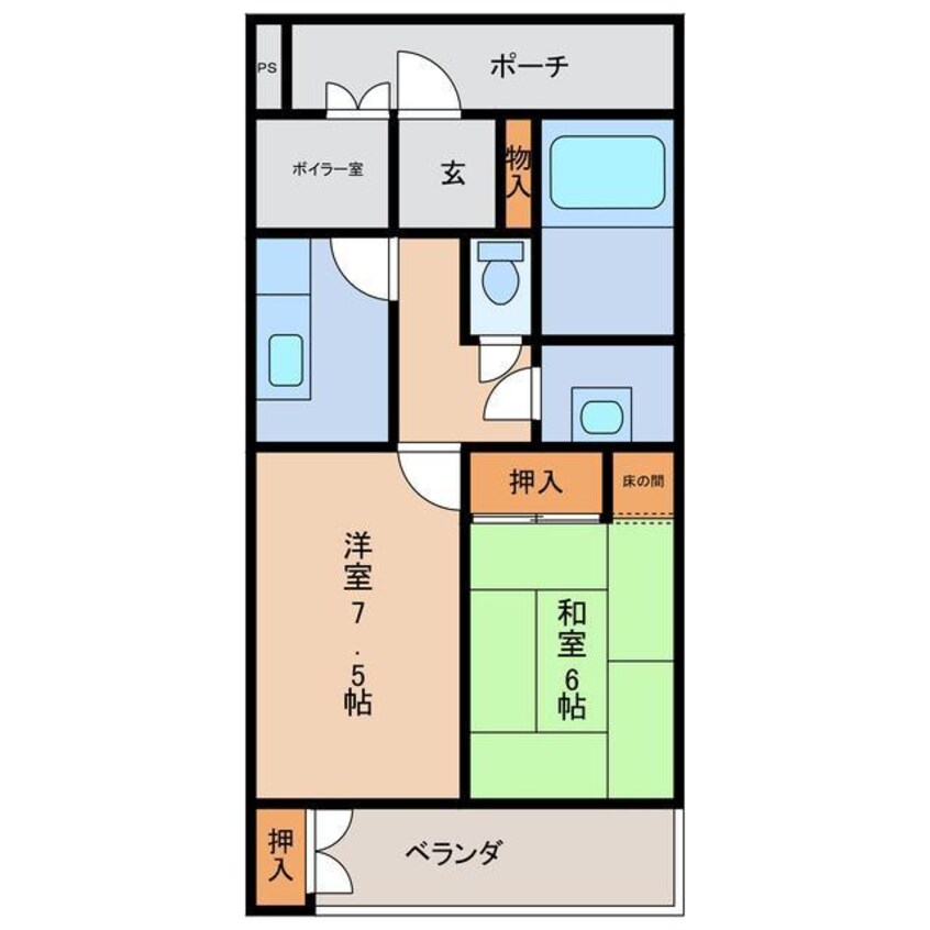 間取図 メゾン下呂(415)