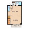 シェトワ片原 2Kの間取り