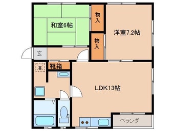 間取図 コーポあわらA棟