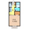 D-room土岐 1Kの間取り