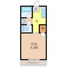 東窯ハイツ 1Kの間取り