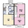 ルネージュＭ 2LDKの間取り