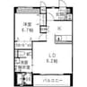 ラフィネ和合A 1LDKの間取り