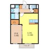 リビオン下沖A 1LDKの間取り
