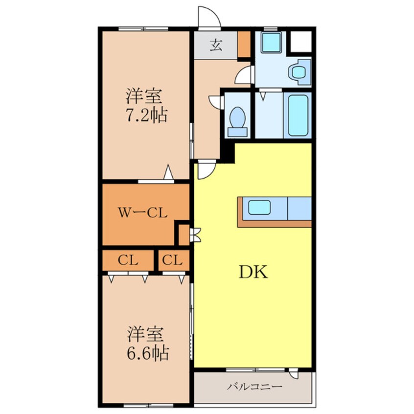 間取図 リビオン下沖C