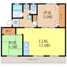 リバーサイドハイツ丸山B 2LDKの間取り
