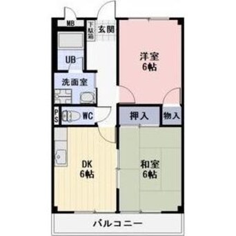 間取図 サニーレジデンスＣｏＣｏ