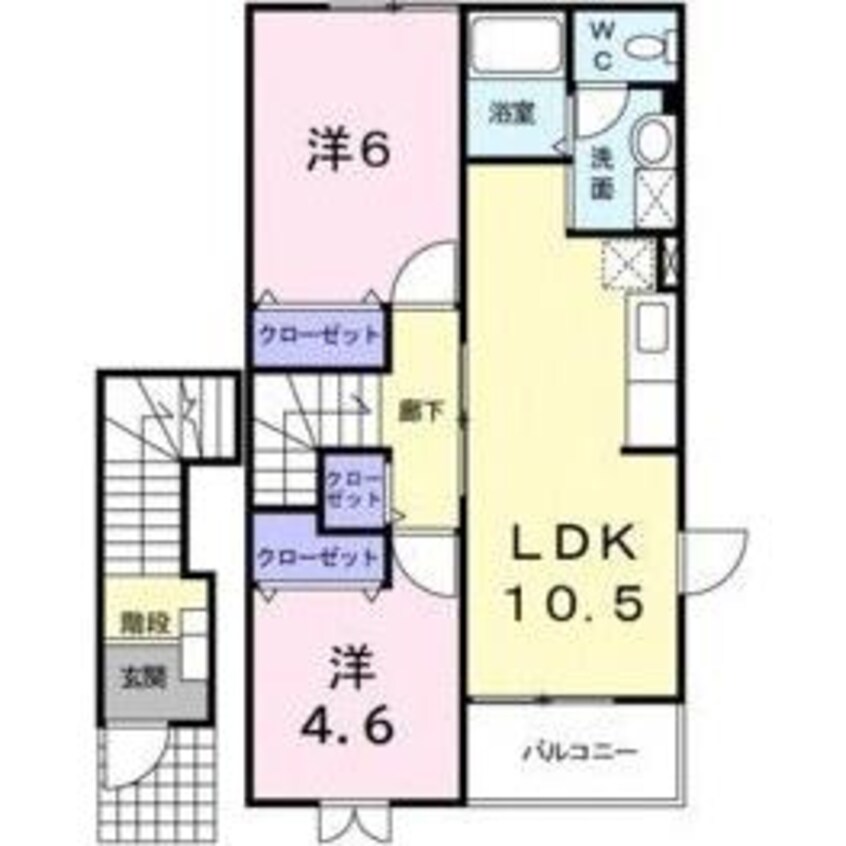 間取図 プチ．パステークＢ