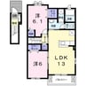 レジデンス・モッポ 2LDKの間取り