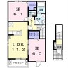 レ・セーナⅠ 2LDKの間取り