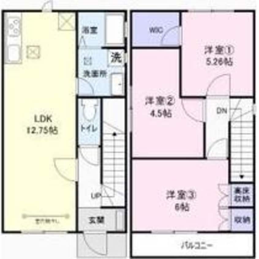 間取図 大井町戸建賃貸住宅A棟