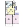 グレースメゾン西原 2DKの間取り