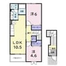 ラルジュ・シャルダン　Ａ棟 2LDKの間取り