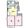 サンパティークⅡ 2DKの間取り