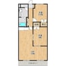 エレガンス生田 2LDKの間取り