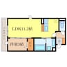 クレール 1LDKの間取り