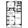 メゾン・ド・フルール 3LDKの間取り
