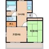 ベルハイツⅢ 2DKの間取り