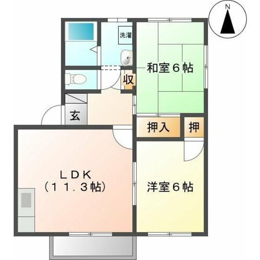 間取図 モンシャトー可児C棟