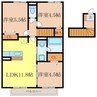 駅西Ⅲ 3LDKの間取り
