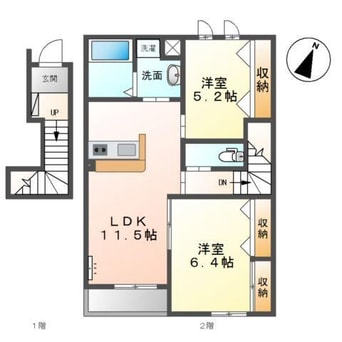 間取図 ボヌール坂下Ⅱ