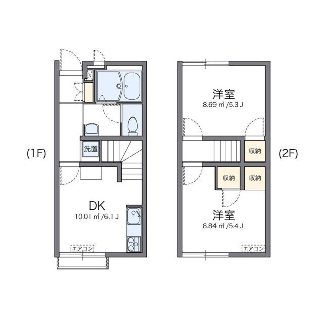 間取り図 レオパレスベルヴィ旭ヶ丘