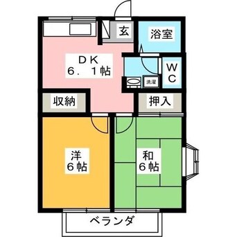 間取図 ハイコーポ釜戸
