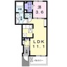 アンダンテ 1LDKの間取り