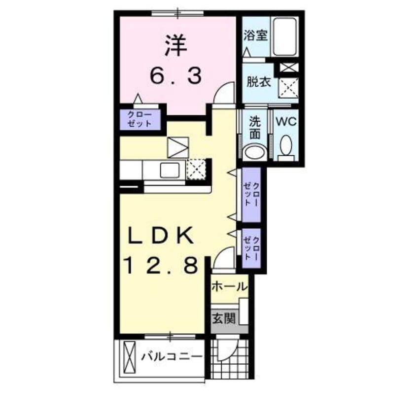 間取図 グランツ・姫　В