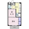 シャルマンハイム 2Kの間取り