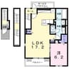アントレッド 1LDKの間取り