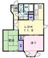 ニイナセレノ 2LDKの間取り