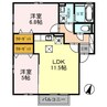 マナーズエム 2LDKの間取り