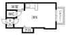 イーズマンションV 1Rの間取り