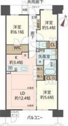 ジオ彩都いろどりの丘 3LDKの間取り