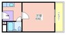 マリアージュ箕面 1Kの間取り
