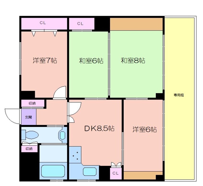 間取図 フォレストテラス箕面(旧：コーポラス・クーポ）