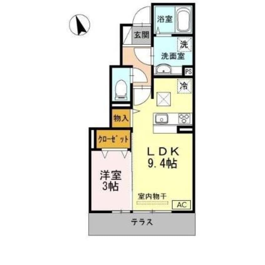 間取図 クラージュKS