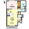 ルグラン亀山 1LDKの間取り