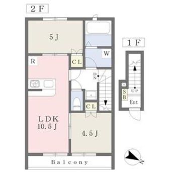 間取図 リュッケ御立中