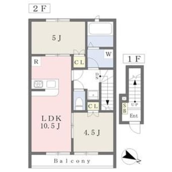 間取図 リュッケ御立中