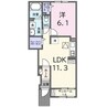 モンビールB 1LDK+Sの間取り