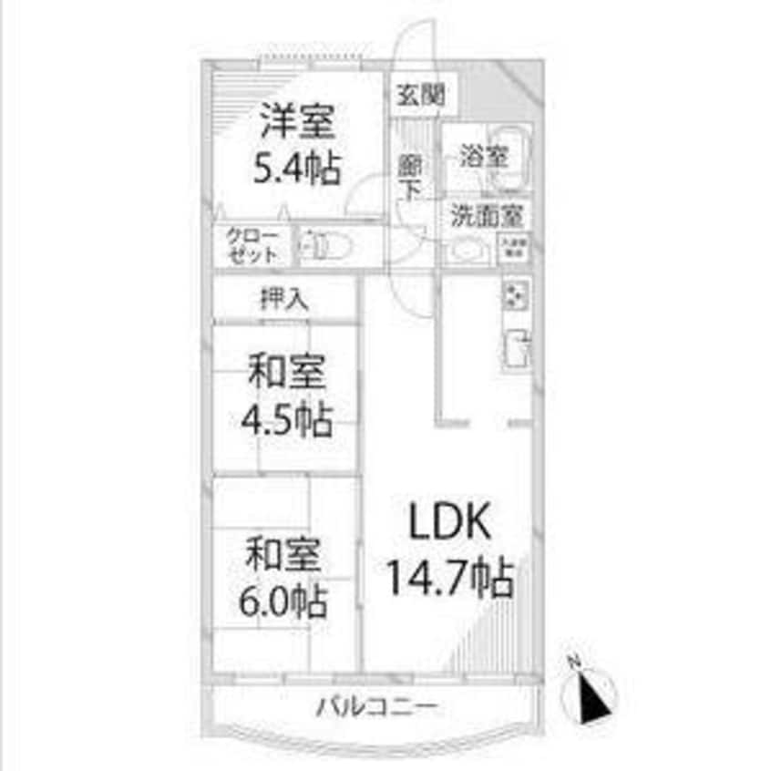 間取図 手柄アートスカイハイツ