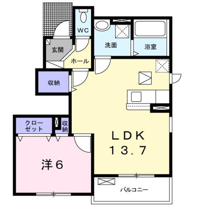 間取図 L＆C　Moka　1