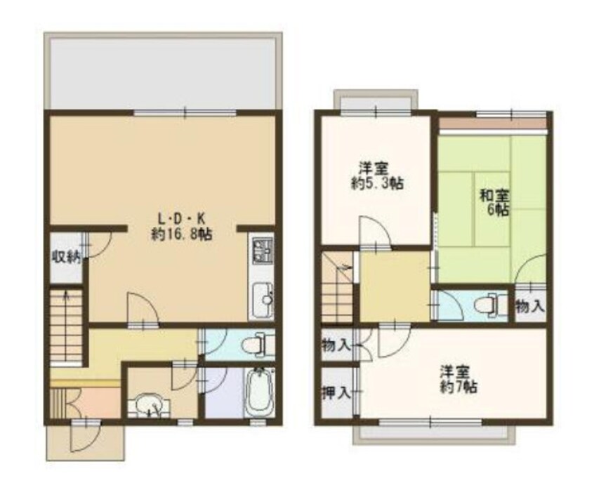 間取図 サンザ・デ・ヤシキ